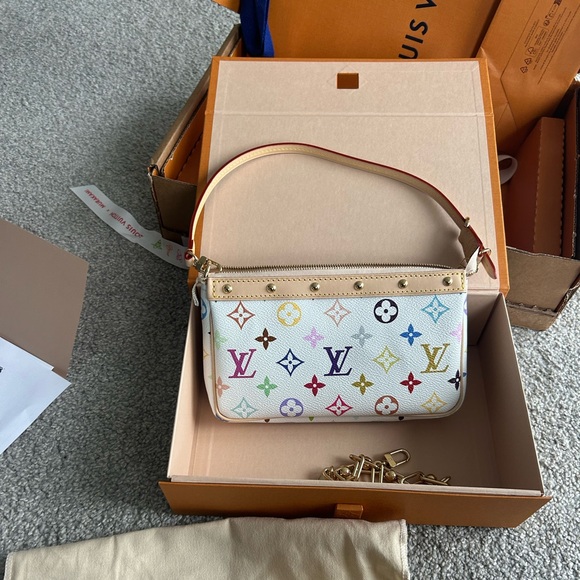 NWT louis vuitton takashi murakami pochette shoulder bag multicolor - Picture 1 of 8